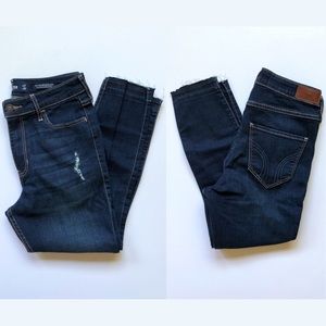 Hollister Distressed Skinny Crop Jeans